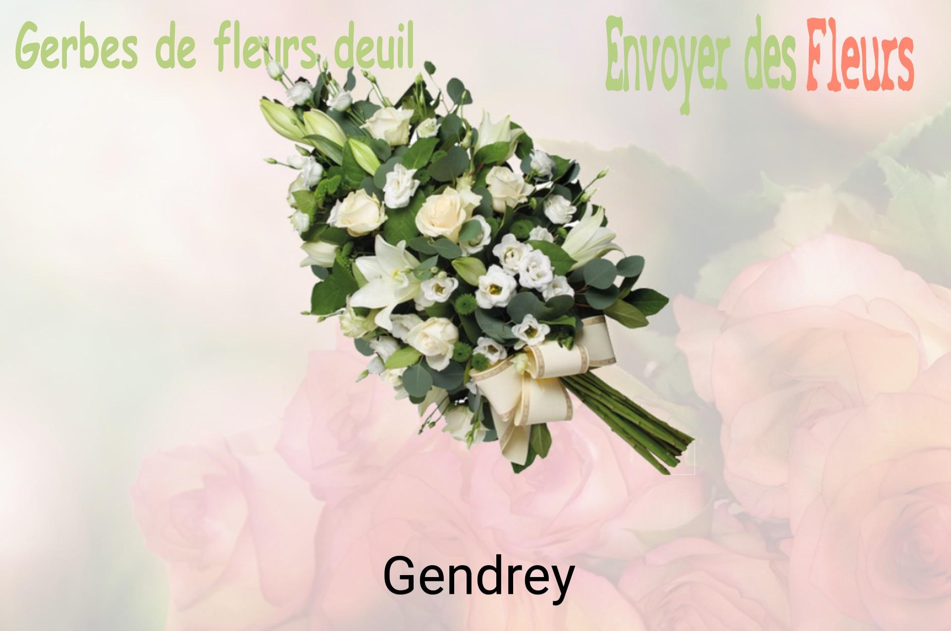 Gerbe de fleurs de deuil livrée à Gendrey
